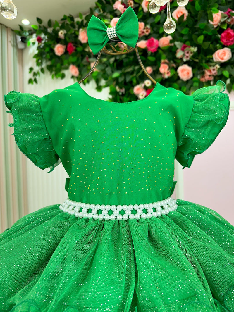 Vestido Ysa Kids Belinda Verde Bandeira (VESTYSAKDSBLNVRDBDIRA)