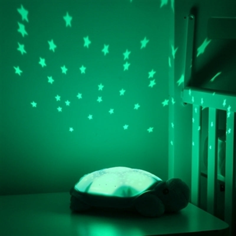 ABAJUR TARTARUGA DE PELUCIA MUSICAL LUMINARIA INFANTIL COM PROJETOR DE ESTRELAS SOM E LUZ LED BEBE (949)