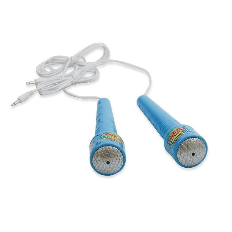 Kit Microfone Infantil Duplo Com Pedestal Conecta No Celular (2835)