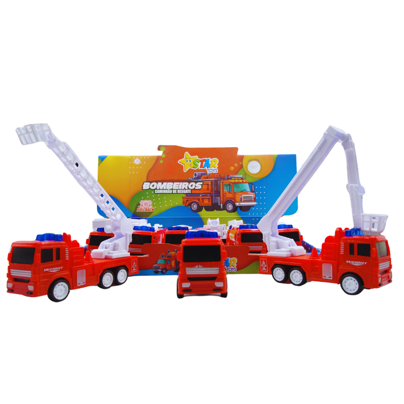 Esquadrão de Bombeiros - Kit com 4 caminhões (ST-0359)