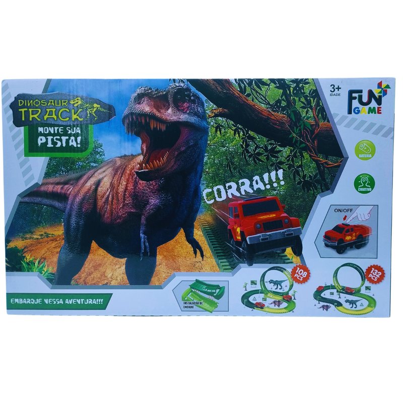 Pista de carrinho Dinosaur Track - 108 peças (10156)