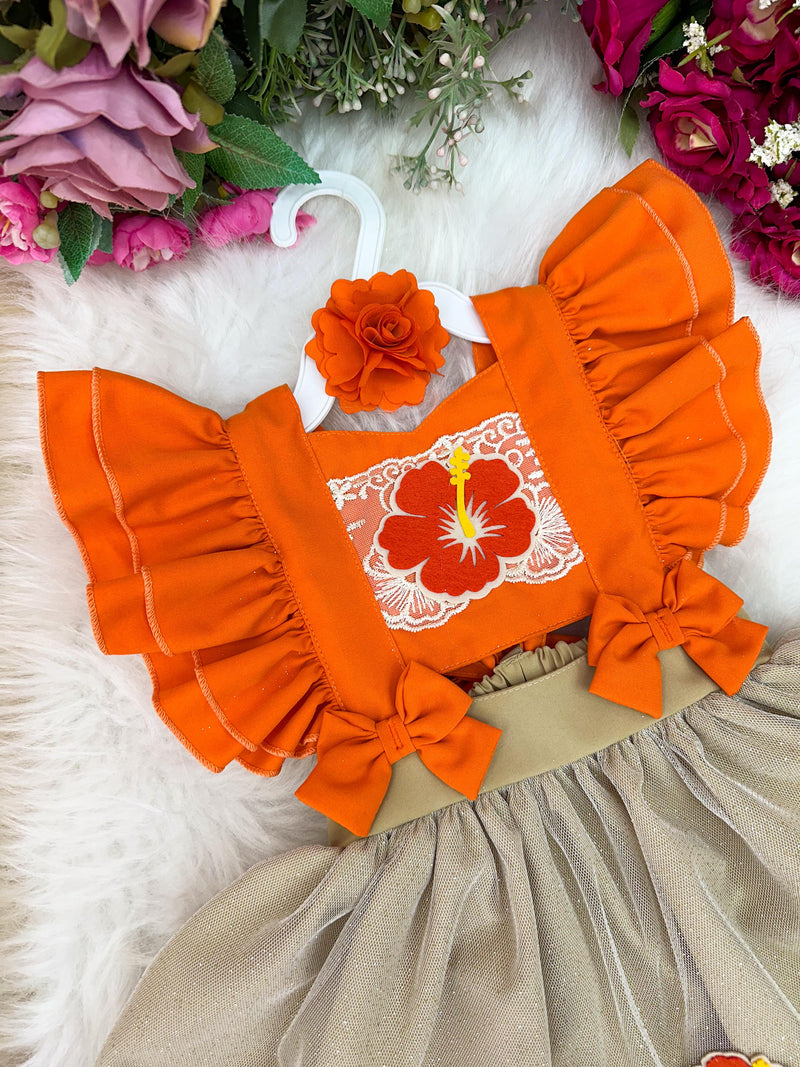 Romper/Vestido Princesa Belli Moana Princesa Praiana (ROMPVESTPRNBMAN)