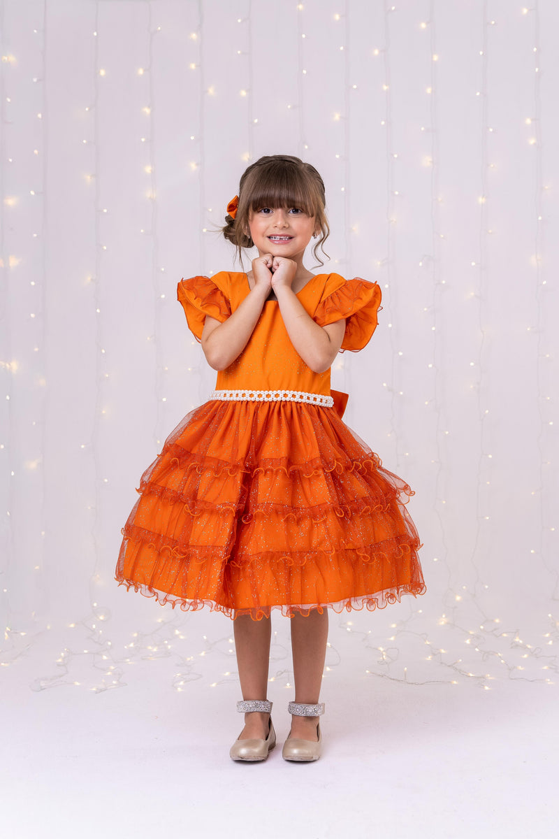 Vestido Ysa Kids Belinda Terracota (VESTYSAKDSBLTRRCTA)