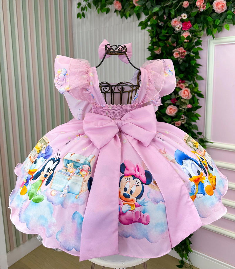 Vestido Temáticos Kids Turma Mickey Mouse Baby Disney (VESTTMCKDSTRMMCMSBBDNY)