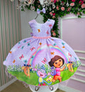Vestido Tematicos Ysa Kids Dora Aventureira Lilas (VESTTMCYSAKDSDRAVTLL)