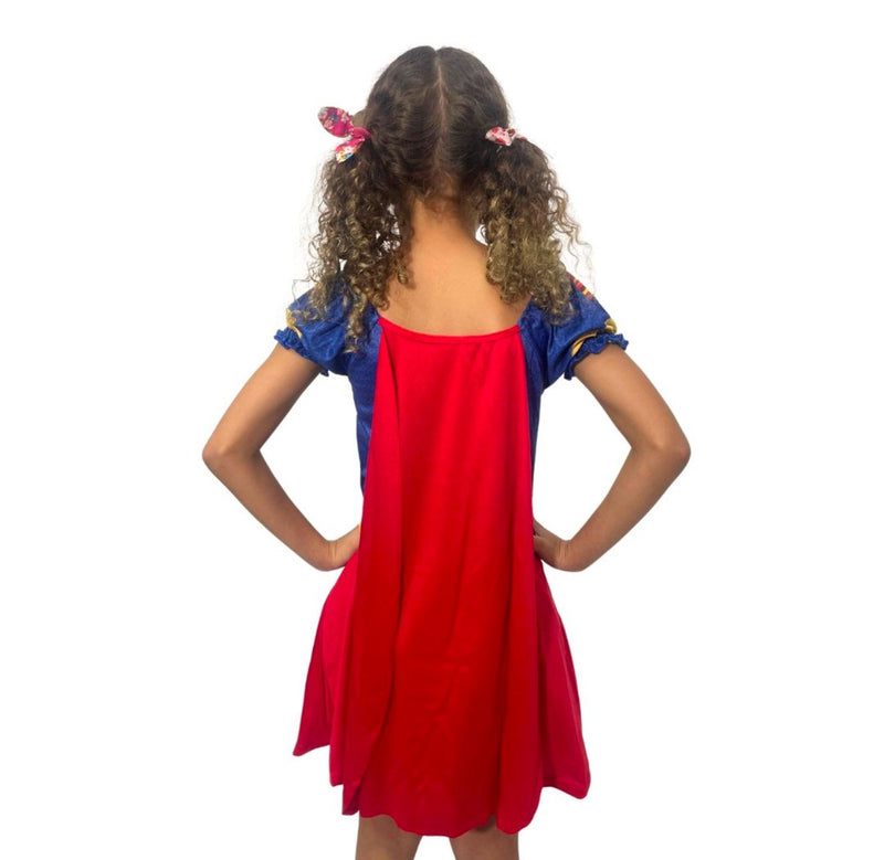 Fantasia Infantil Supergirl Com Tiara Festas (1140AZ)