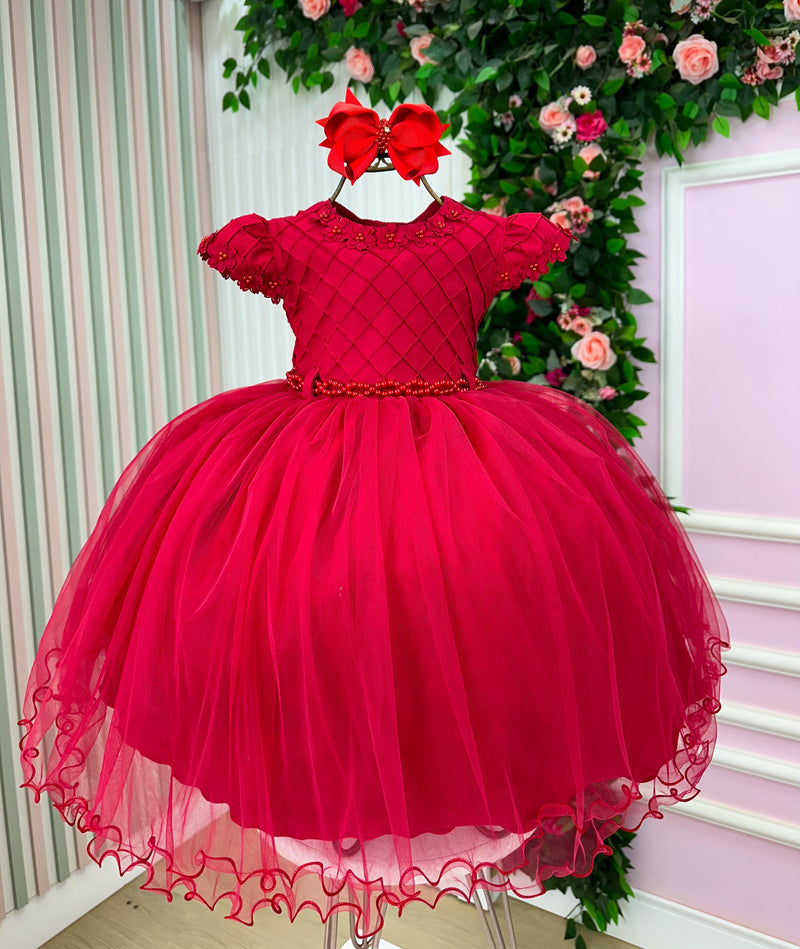 Vestido Menina Bonita Evelyn Vermelho (VESTMNBNEVLYVERM)