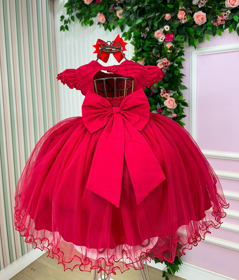 Vestido Menina Bonita Evelyn Vermelho (VESTMNBNEVLYVERM)