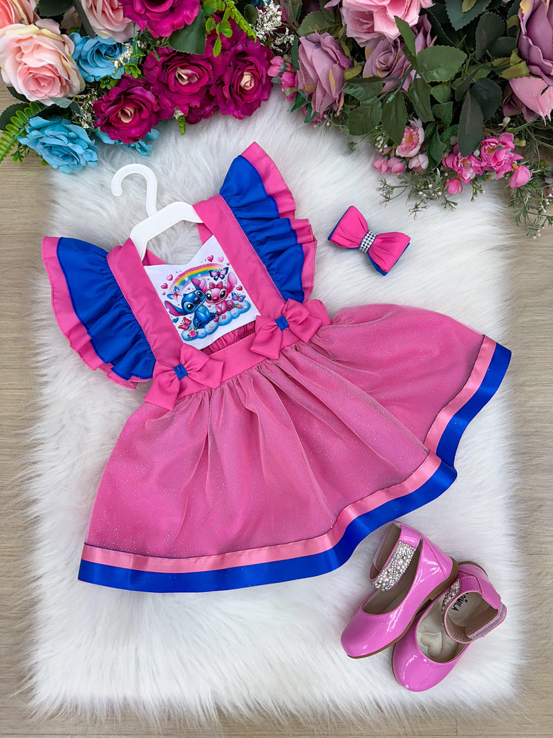 Romper/Vestido Princesa Belli Tematico Stitch e Angel (RMPPRNBLTMSTCANG)