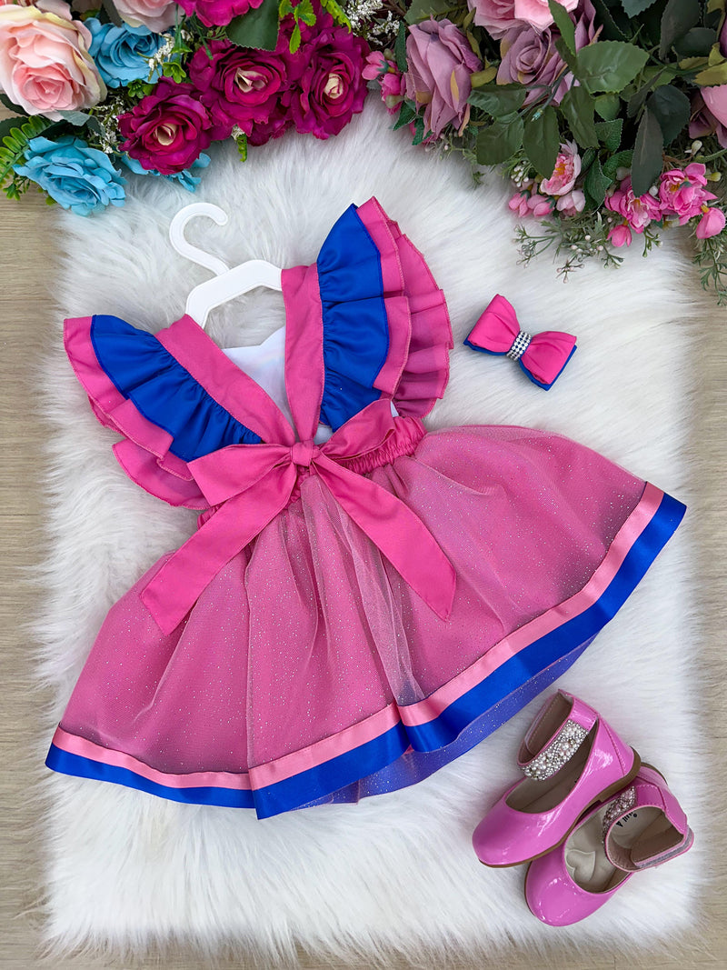 Romper/Vestido Princesa Belli Tematico Stitch e Angel (RMPPRNBLTMSTCANG)