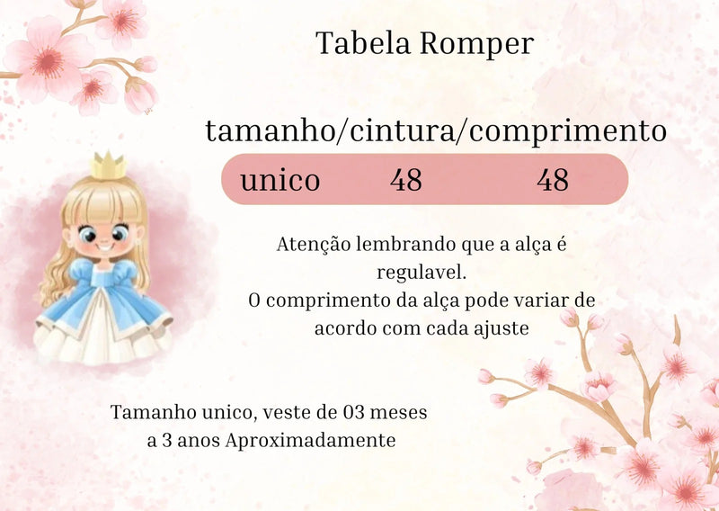 Romper/Vestido Princesa Belli Tematico Stitch e Angel (RMPPRNBLTMSTCANG)