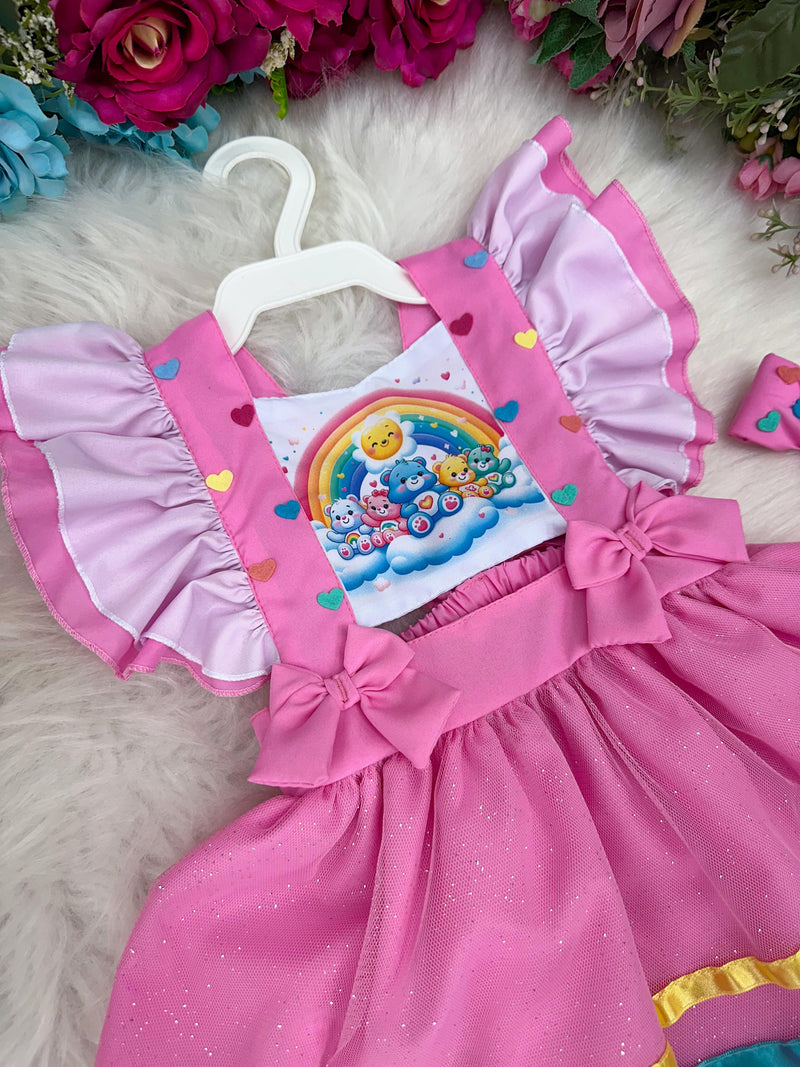 Romper/Vestido Princesa Belli Tematico Ursinhos Carinhosos (RMPNCBLTMURCRN)