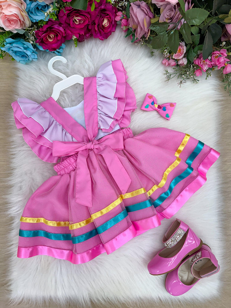 Romper/Vestido Princesa Belli Tematico Ursinhos Carinhosos (RMPNCBLTMURCRN)