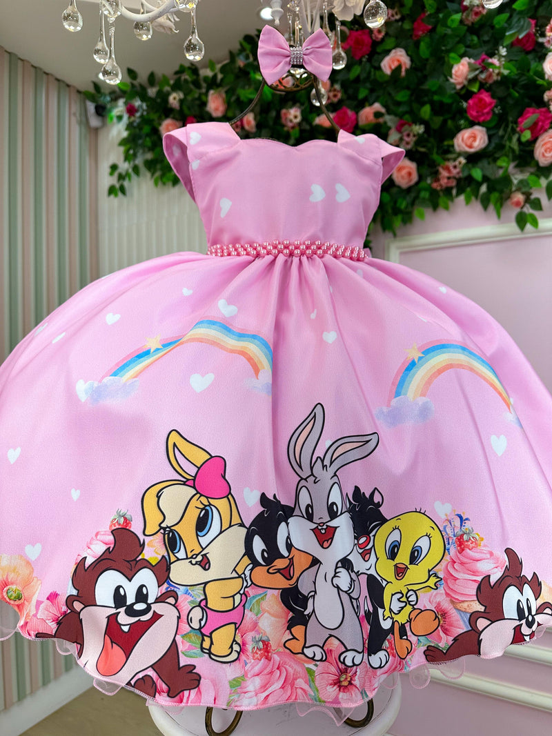 Vestido Ysa Kids Looney Tunes Baby Rosa (VESTYSKDLONYTNSBB)